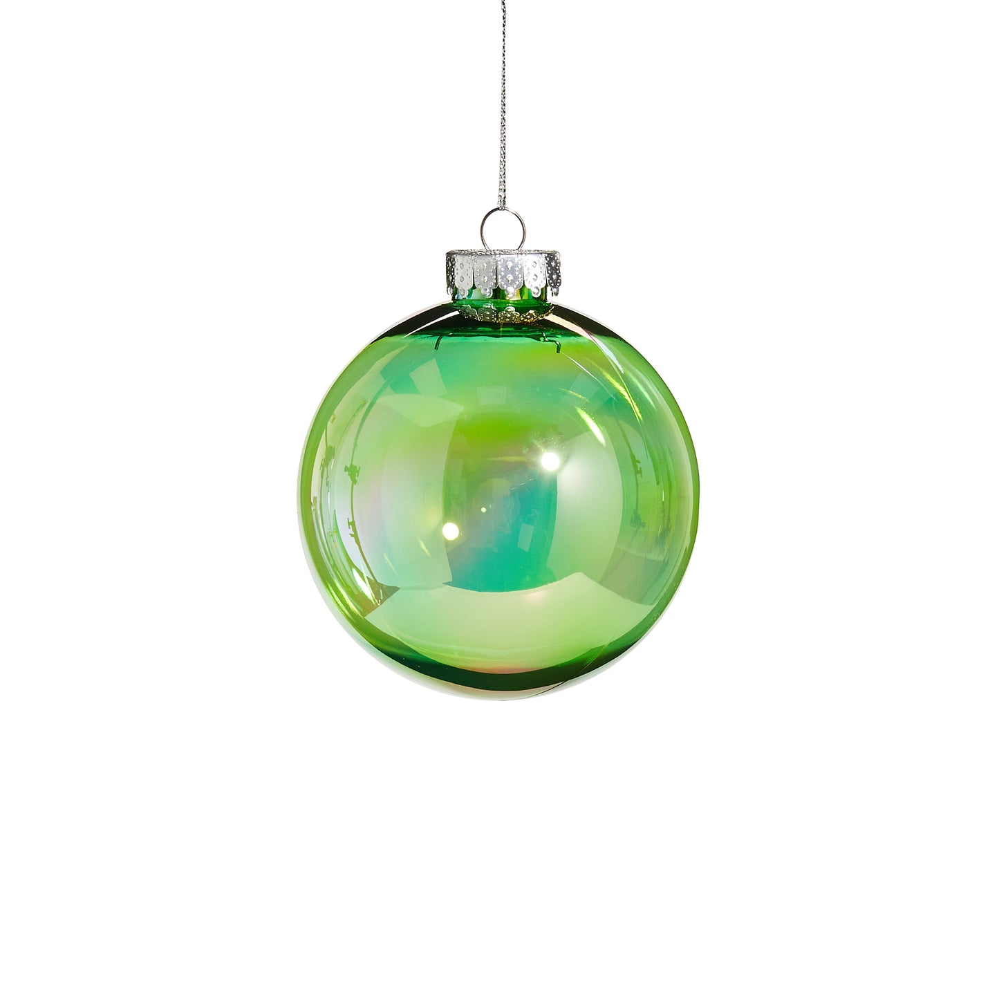 4" Bright Green Seamless Iridescent Ball