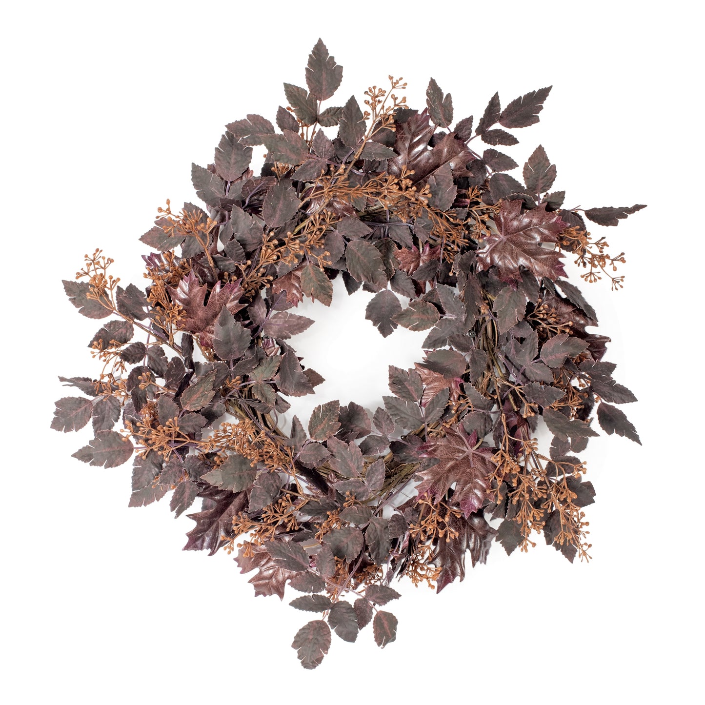 Mini Berry Fall Leaf Wreath 24”