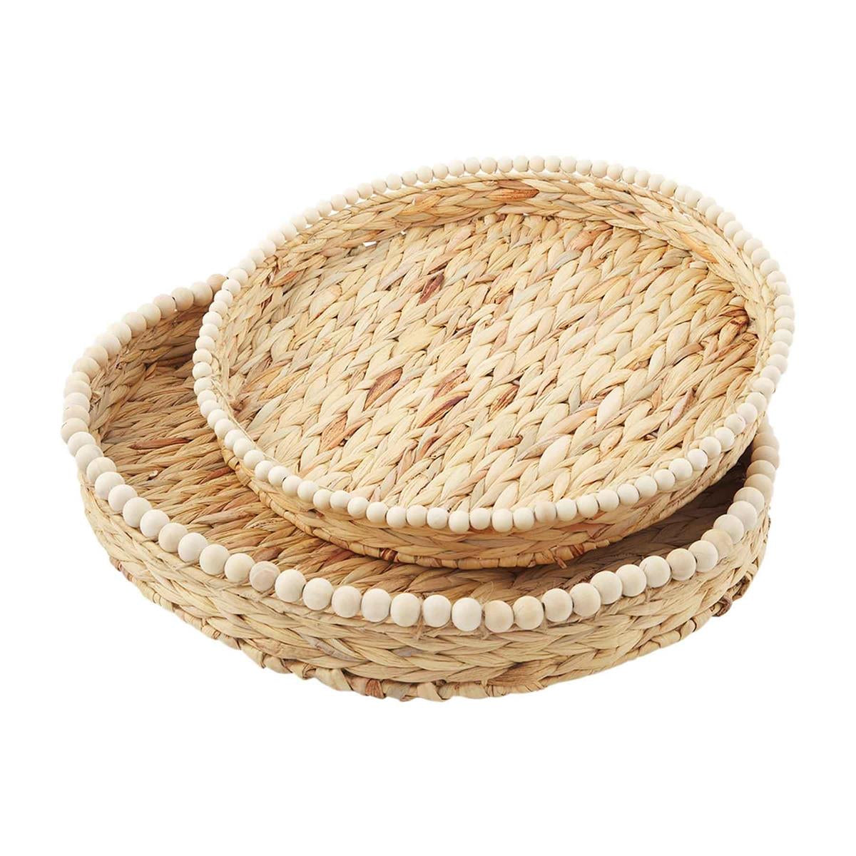 Hyacinth Beaded Tray