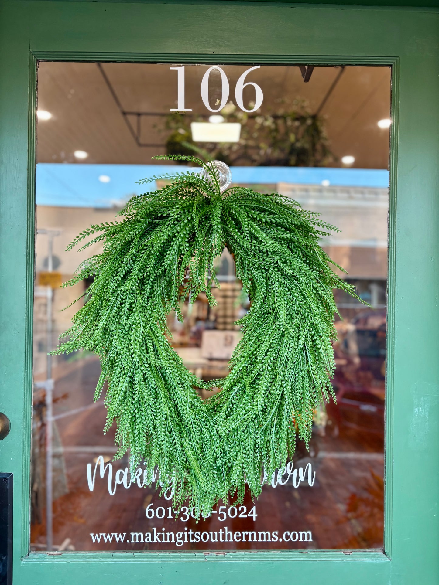 Oval Beaded Grass Wreath