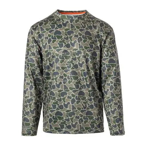 Youth Backwoods Camo Dry-fit L/S Tee