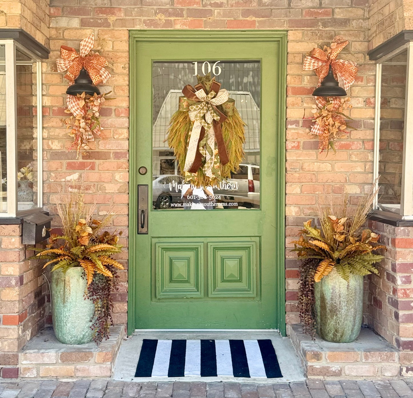 Autumn Fern Porch Pot