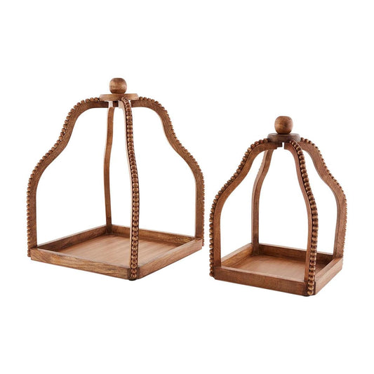 Natural Wood Bead Lantern
