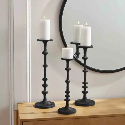 Black Metal Candlesticks