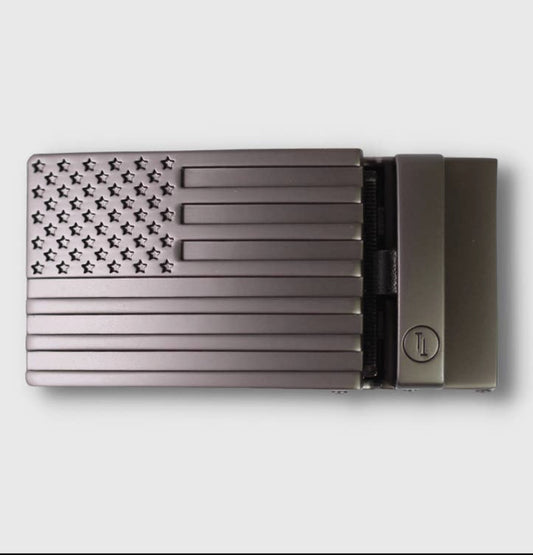American Flag Buckle- Gun Metal