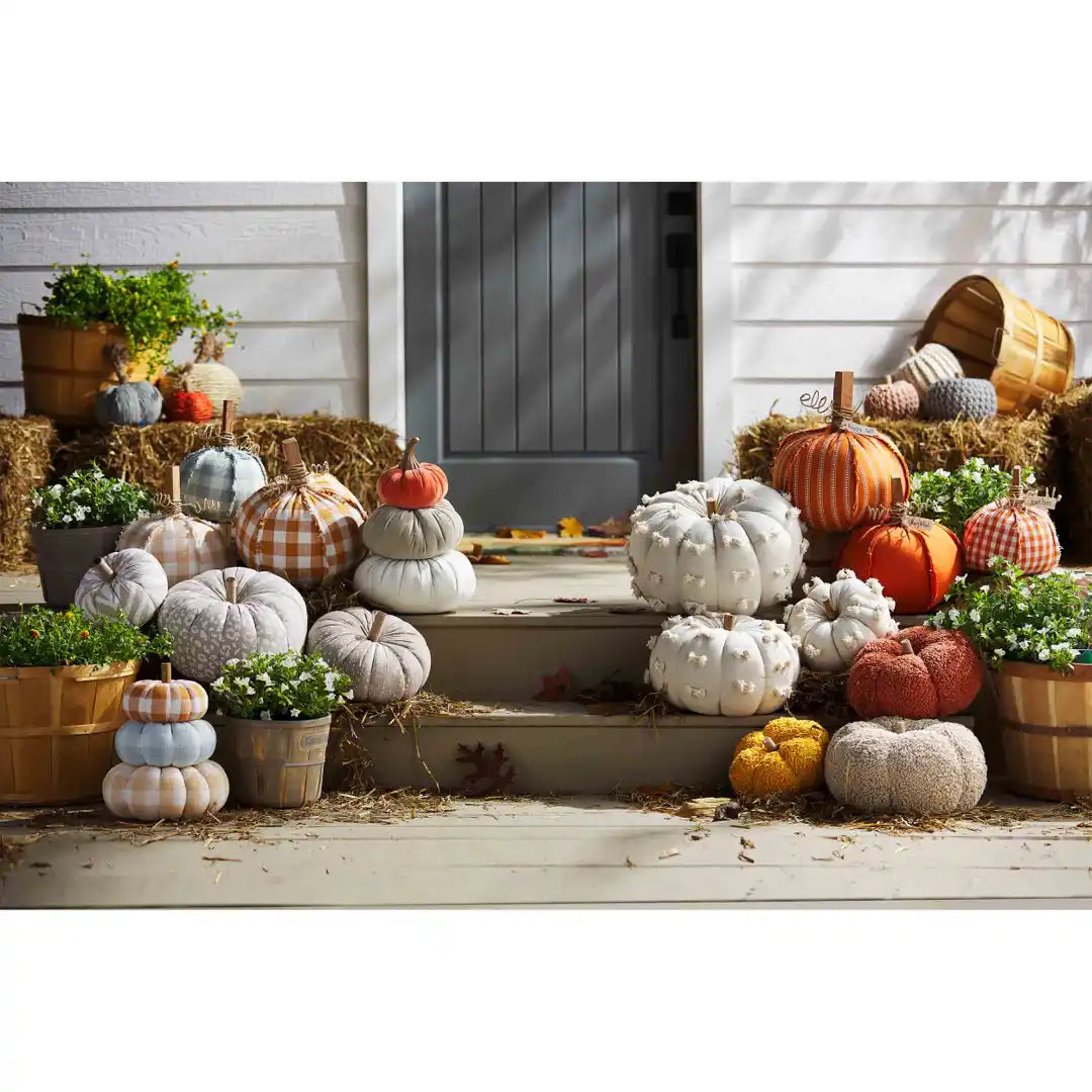 Velvet Stacked Pumpkins