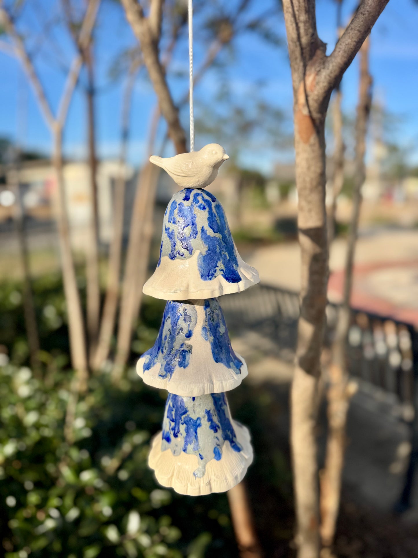 Pottery Wind Chime- 3 Mushroom/Bird