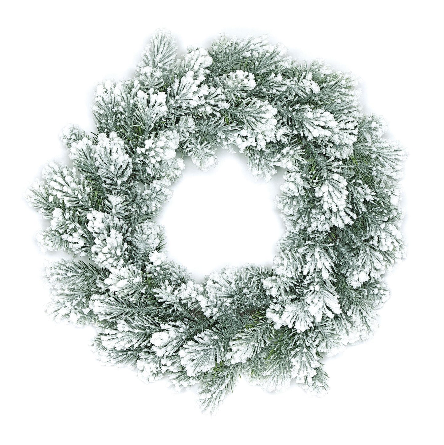 MEDIUM SNOW NOBLE PINE WREATH, 24"