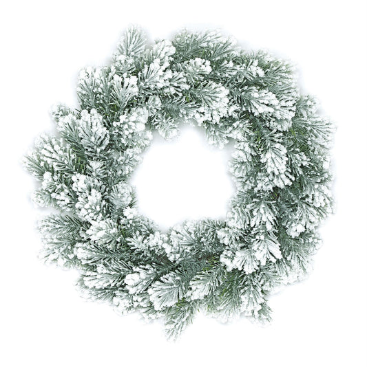 MEDIUM SNOW NOBLE PINE WREATH, 24"