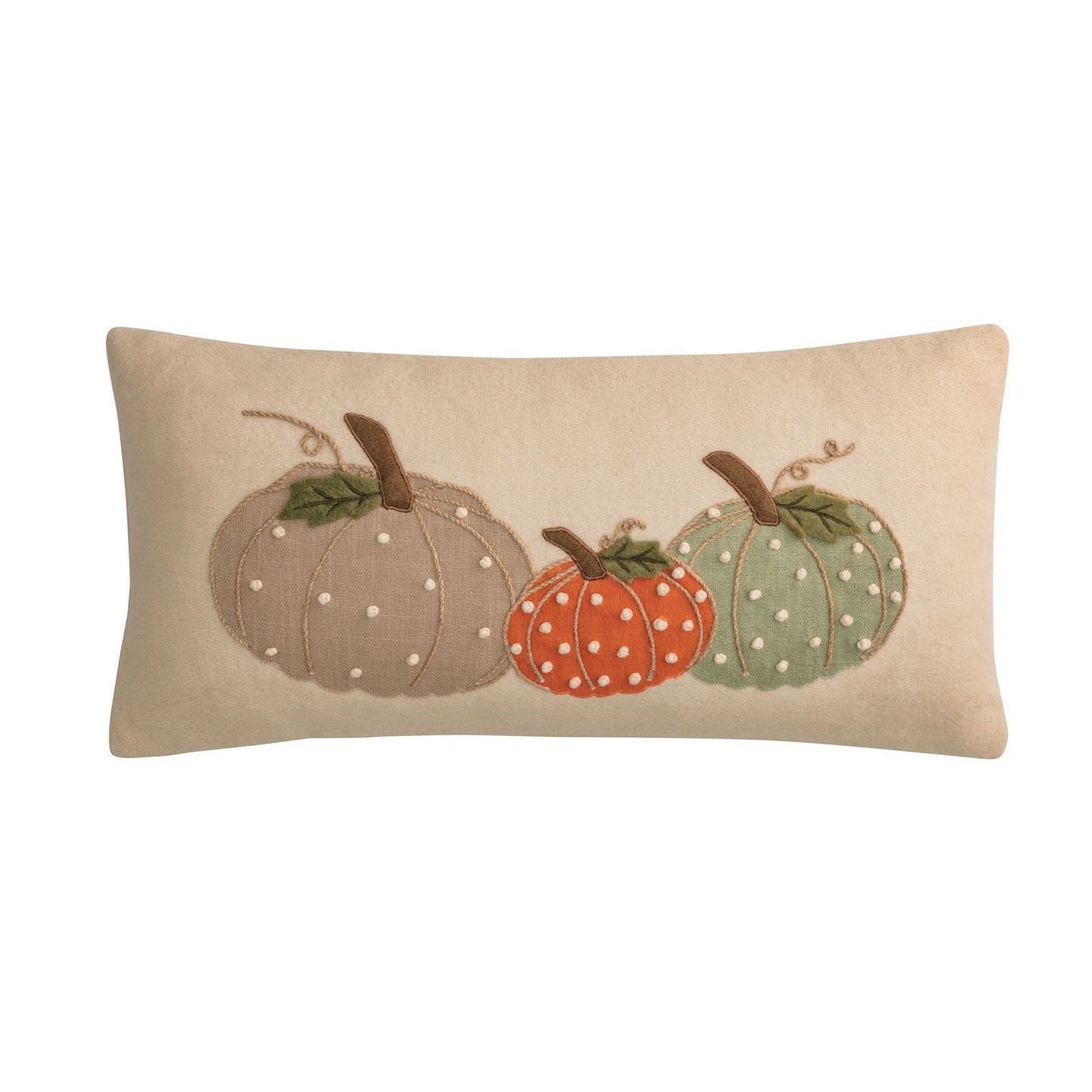 French Knot Pumpkin Pillow