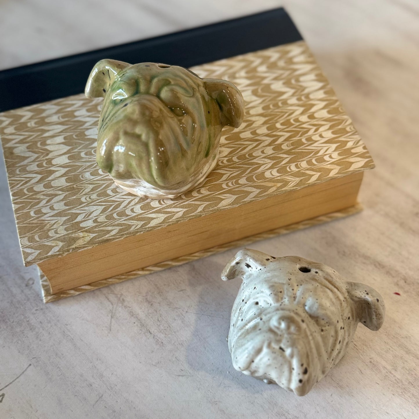 Pottery Bulldog Head