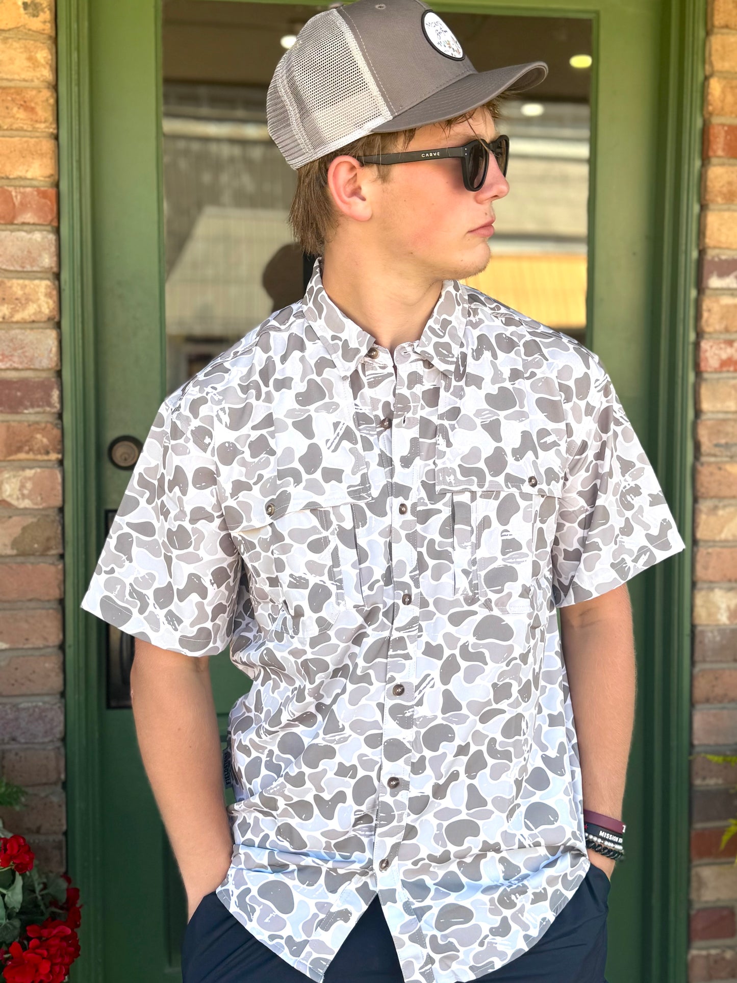 Marsh Camo Button Down