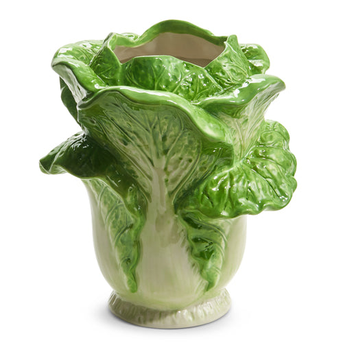9.5" GREEN CABBAGE VASE