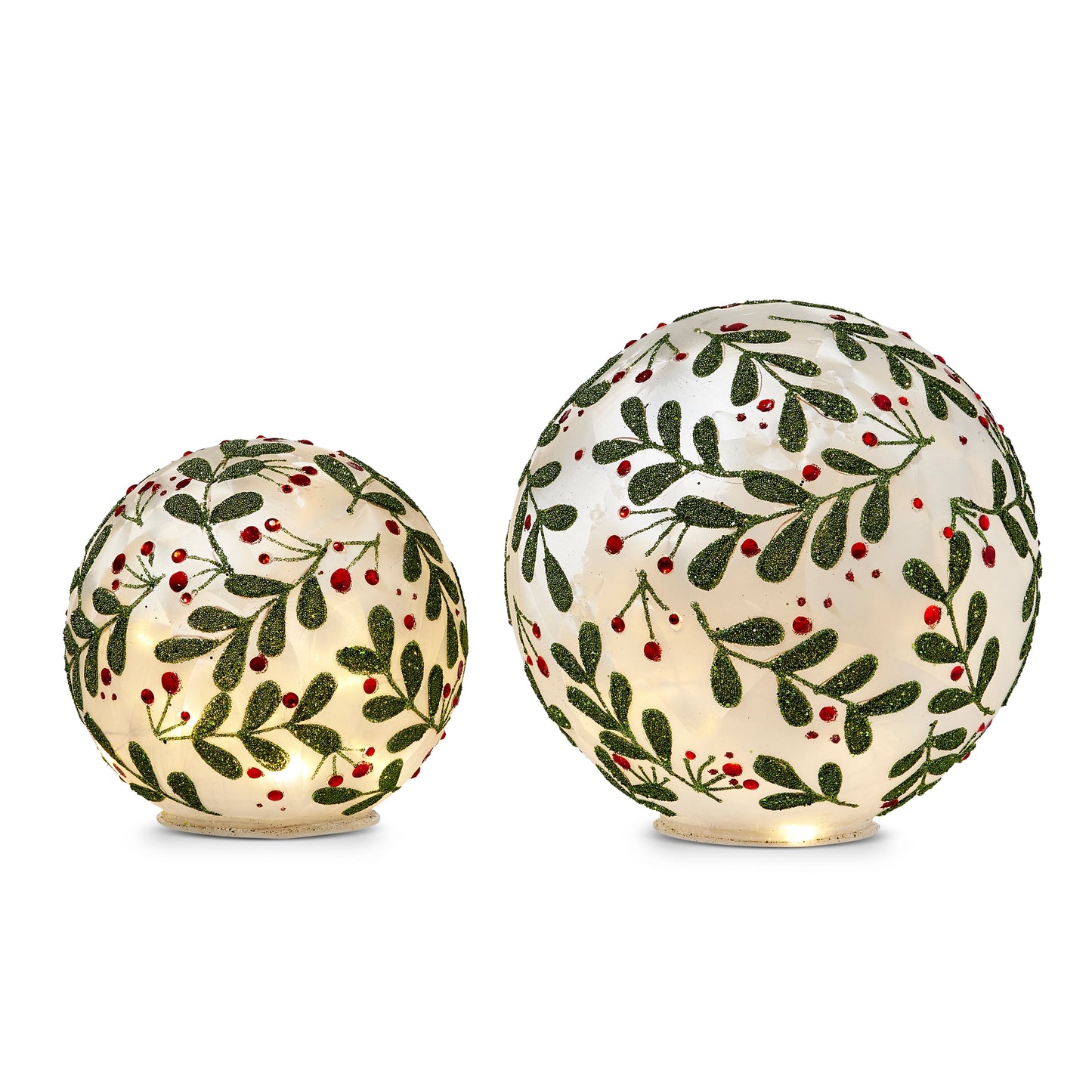 Lighted Botanical Holly Balls