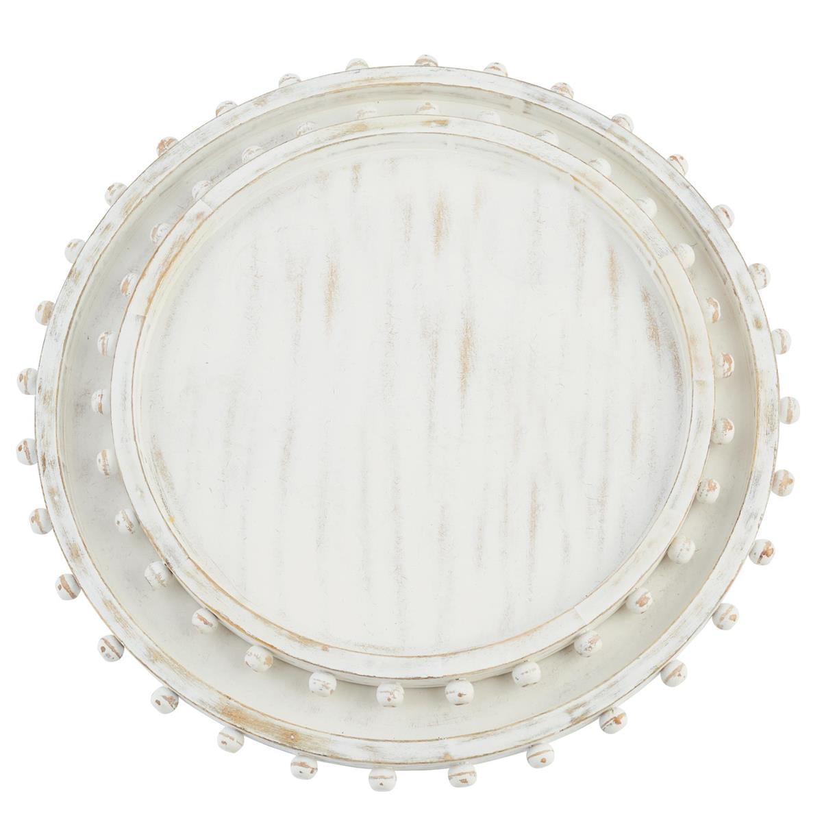 Beaded Wood Tray