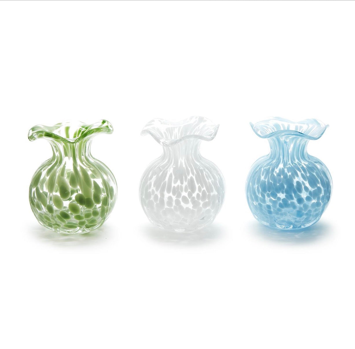 Ruffled Edge Spotted Vase