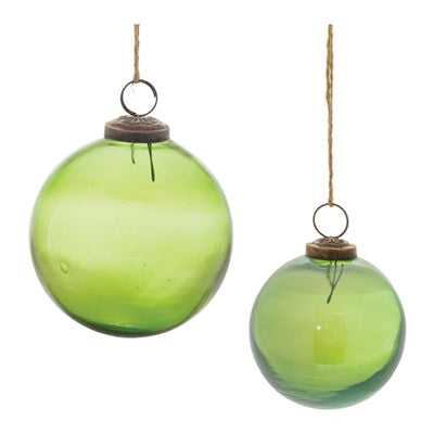 Green Glass Ornament (2 sizes)