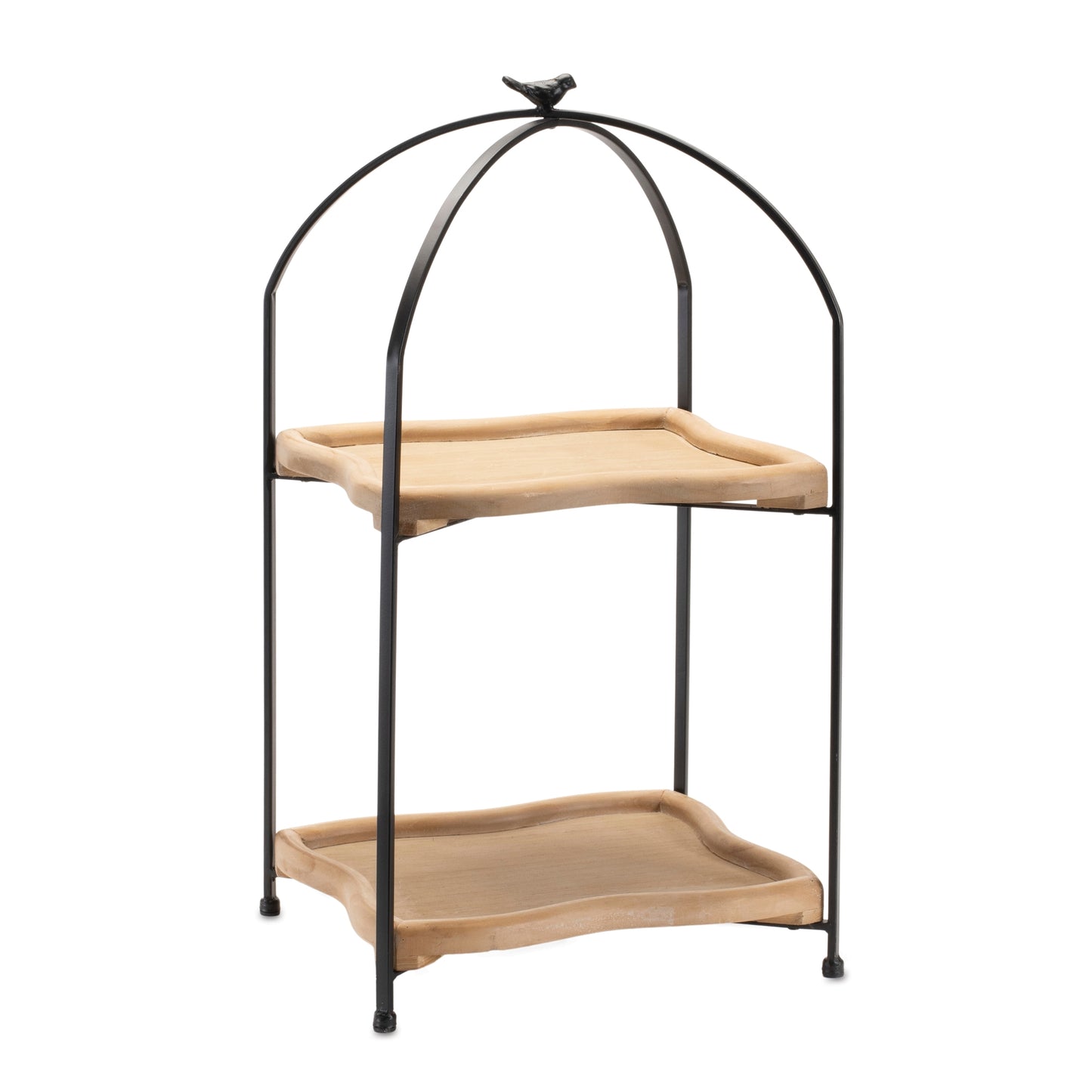 Iron/Wood Double Tray