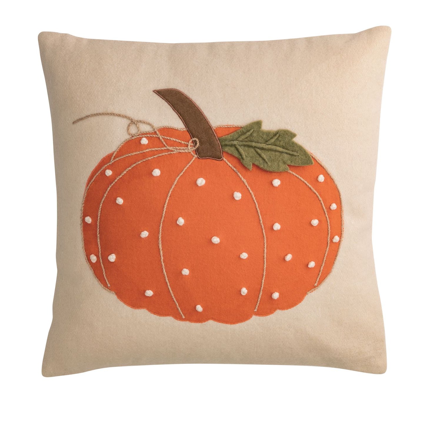 French Knot Pumpkin Pillow