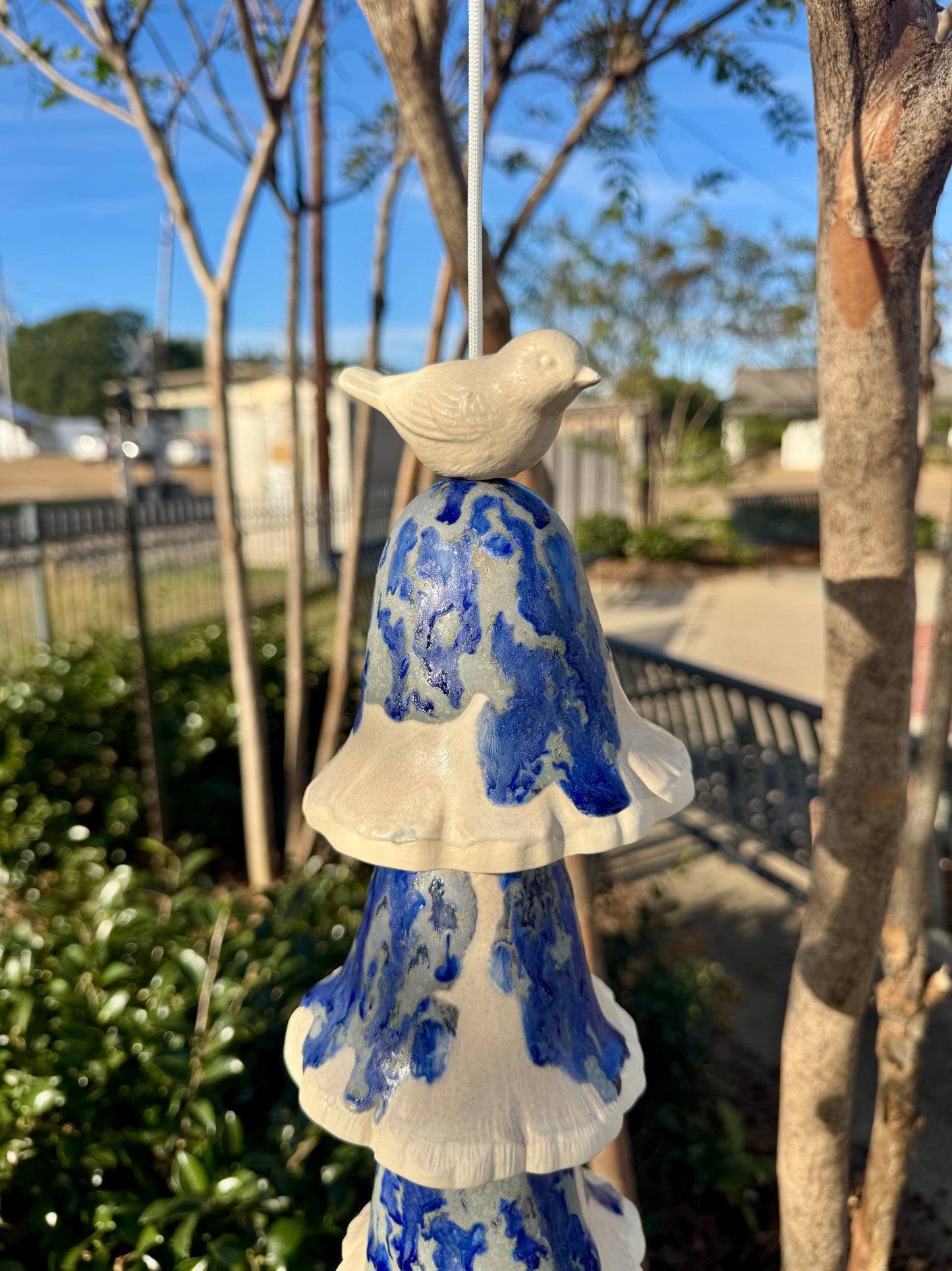 Pottery Wind Chime- 3 Mushroom/Bird