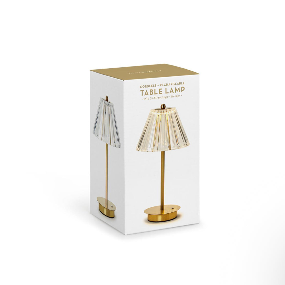 LED Portable Cordless Table Lamp with Acrylic Shade
