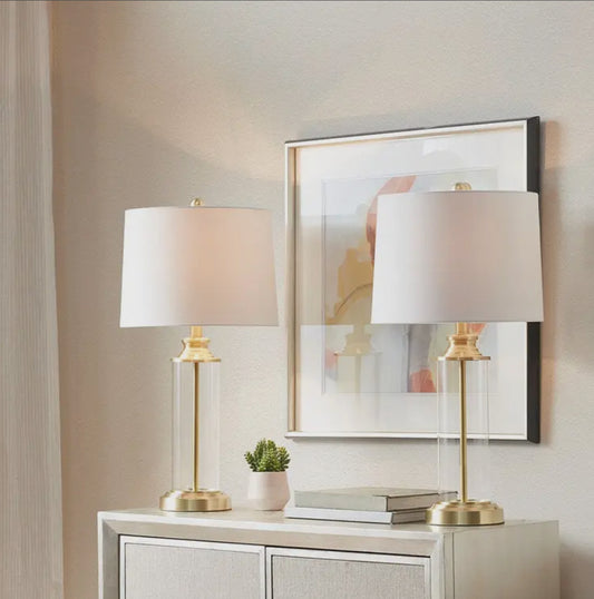 Glass Base Table Lamps