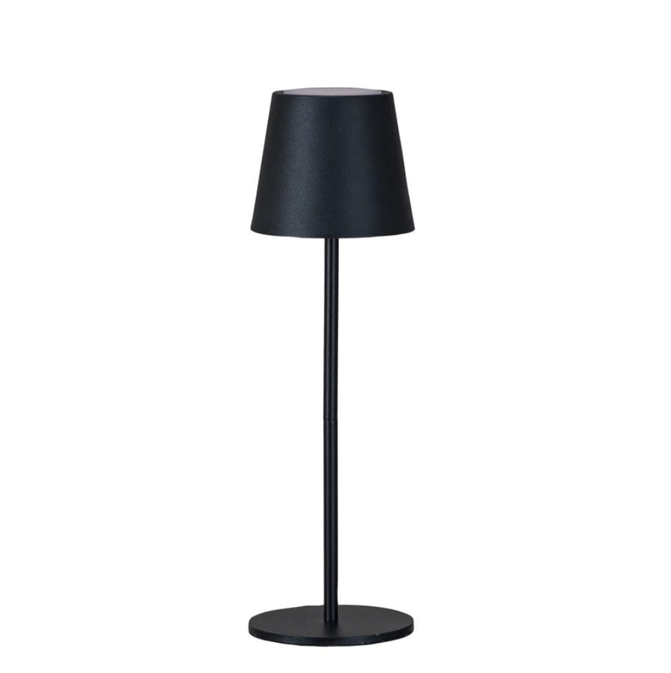 Black LED Rechargeable Table Lamp w/ Touch Sensor