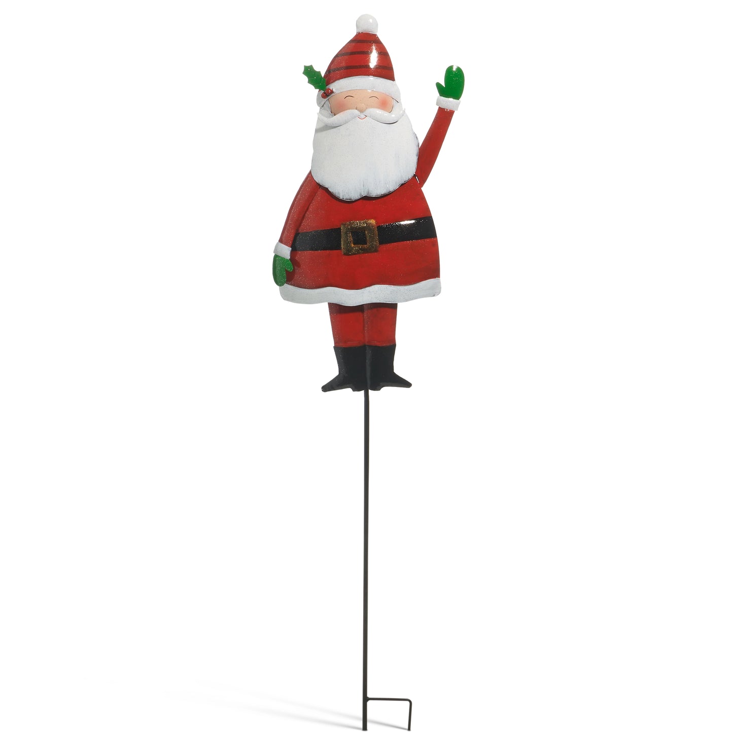 46" Spirited Medley Santa Yard Stake