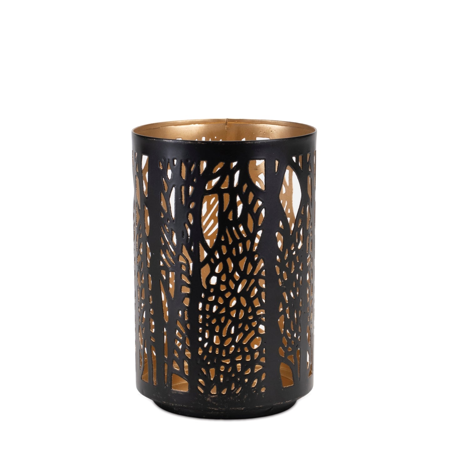 Black Cutout Candle Holder