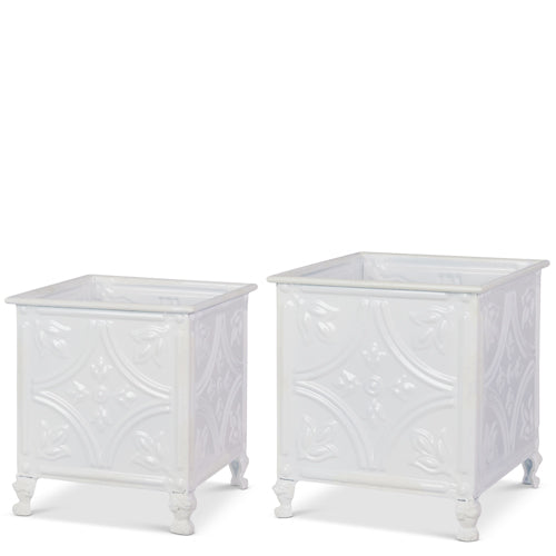 White Tile Planters