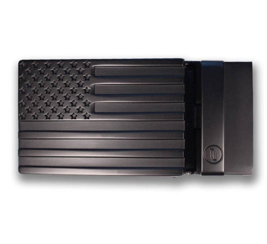American Flag Buckle- Black