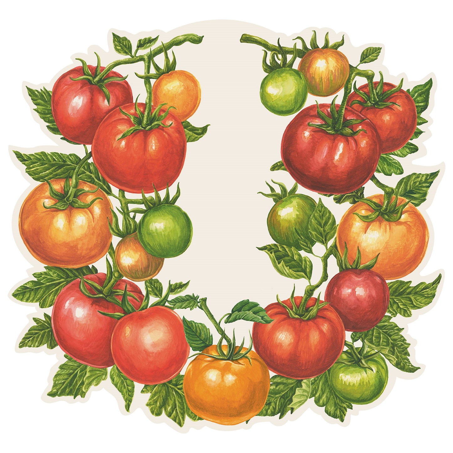 Die-Cut Tomato Placemat- Pad of 12