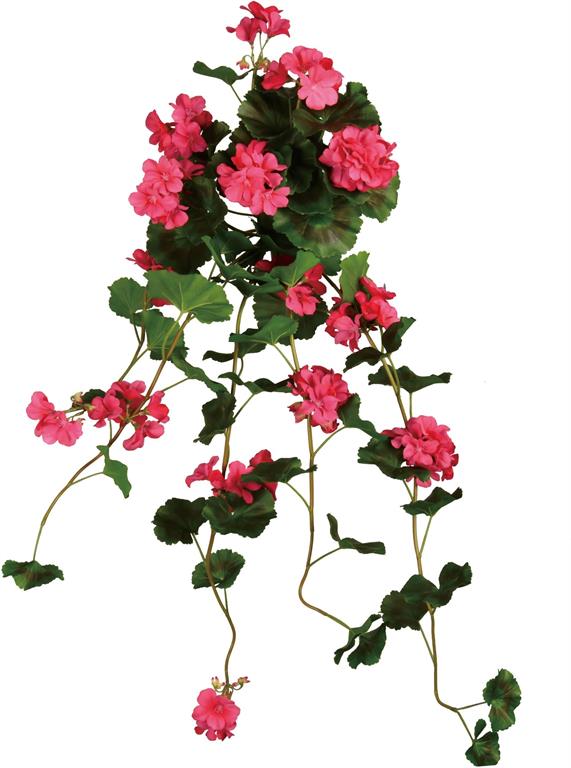 HANGING GERANIUM BUSH, UV PROOF, 34", HOT PINK