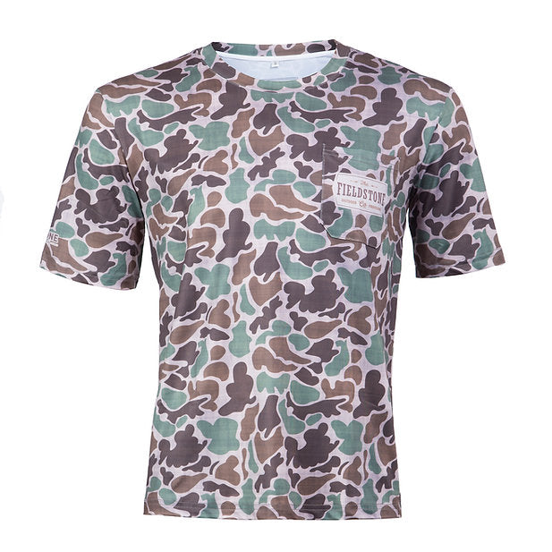 Dry-Fit Pocketed Camo Tee- YOUTH