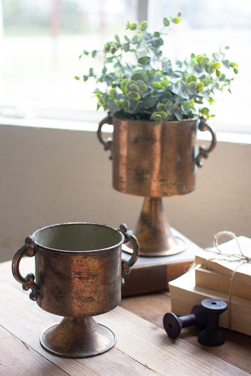 Antique Copper Finish Planters