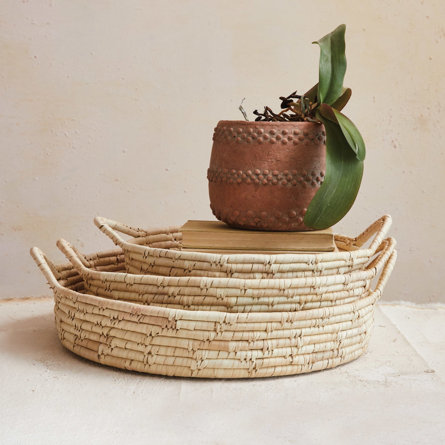 Grass & Date Leaf Baskets w/ Handles