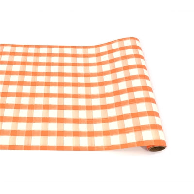 Orange Painted Check Runner- 20”x25’