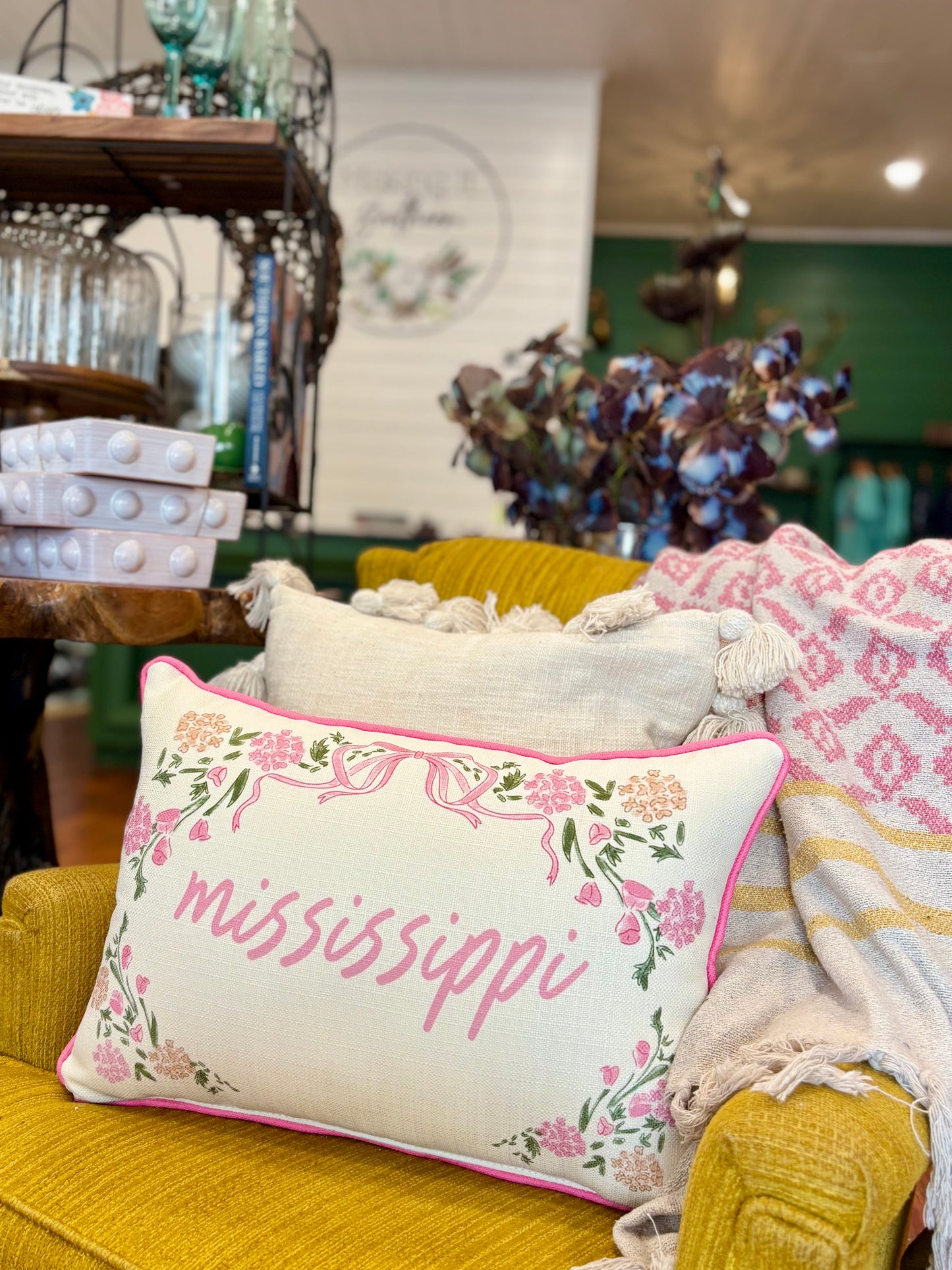 Pink Mississippi Pillow