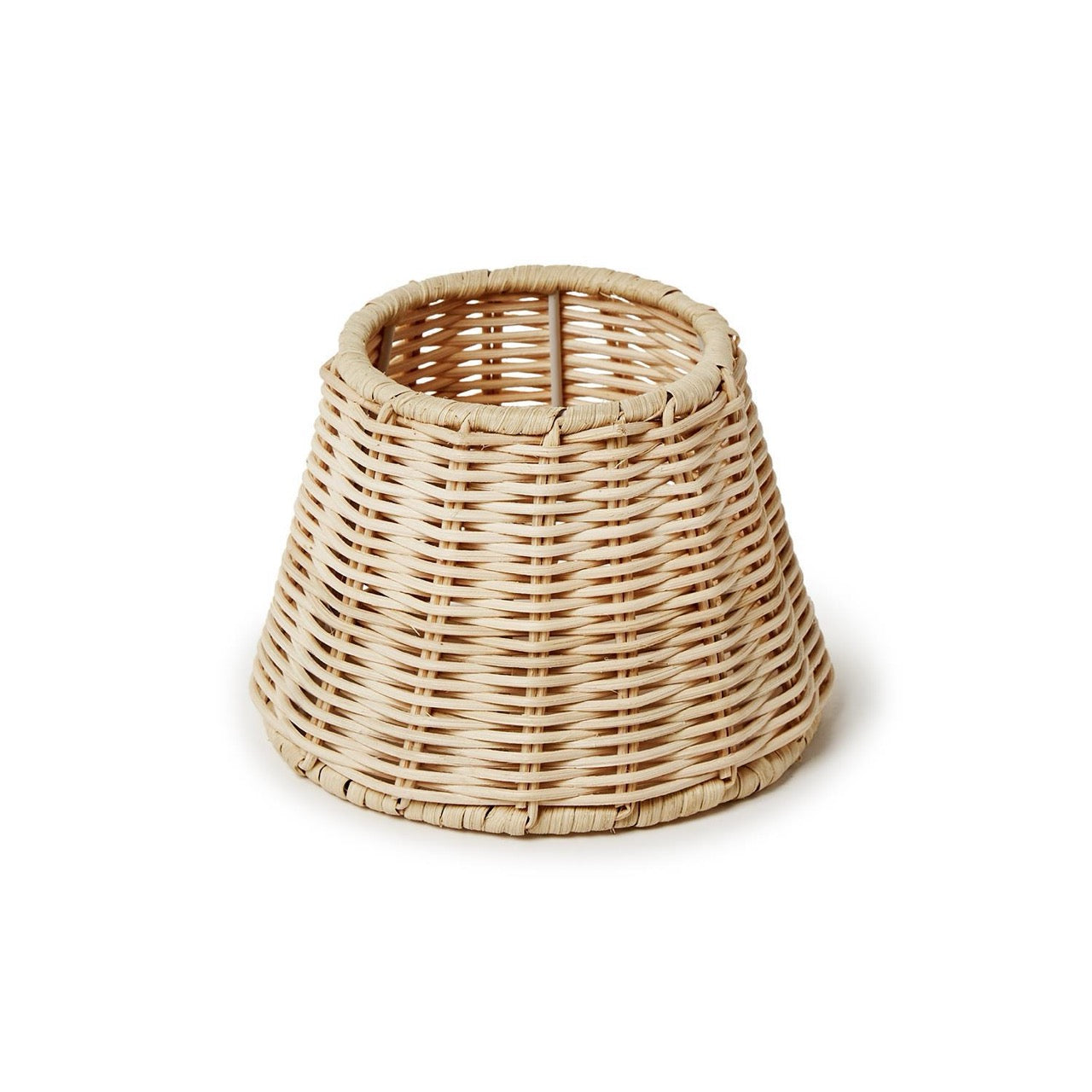 Rattan Lampshade Cover with Scalloped Edge