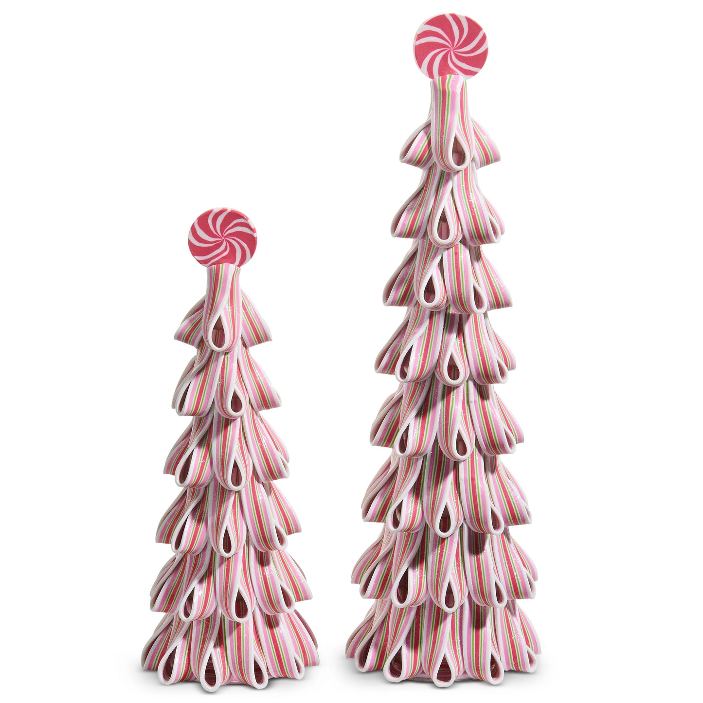 18" Pink Ribbon Candy Trees