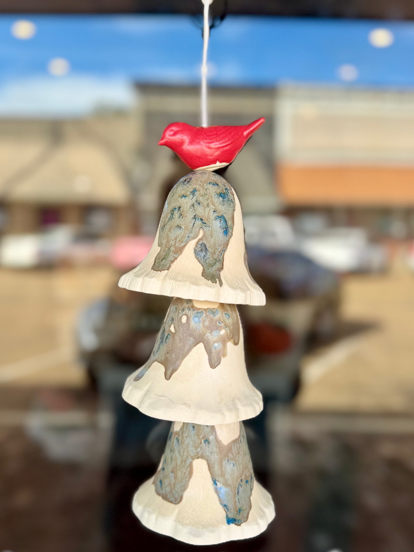 Pottery Wind Chime- 3 Mushroom/Bird