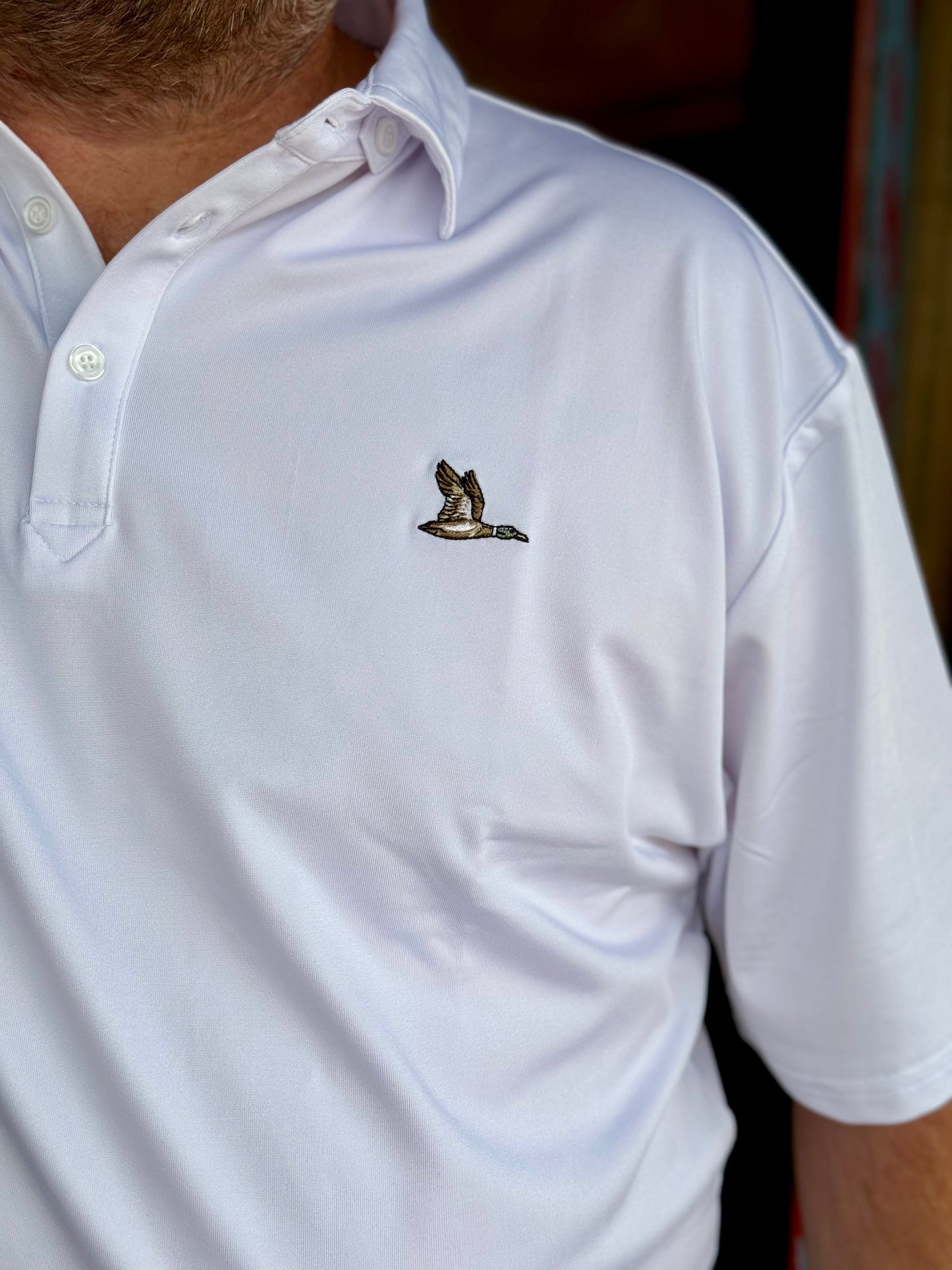 Roost Solid Polo- White