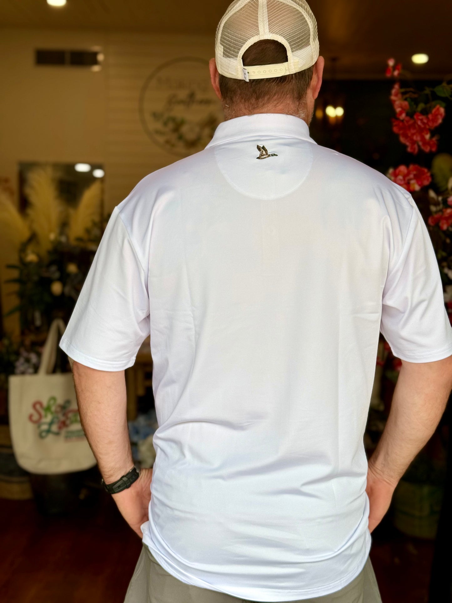 Roost Solid Polo- White