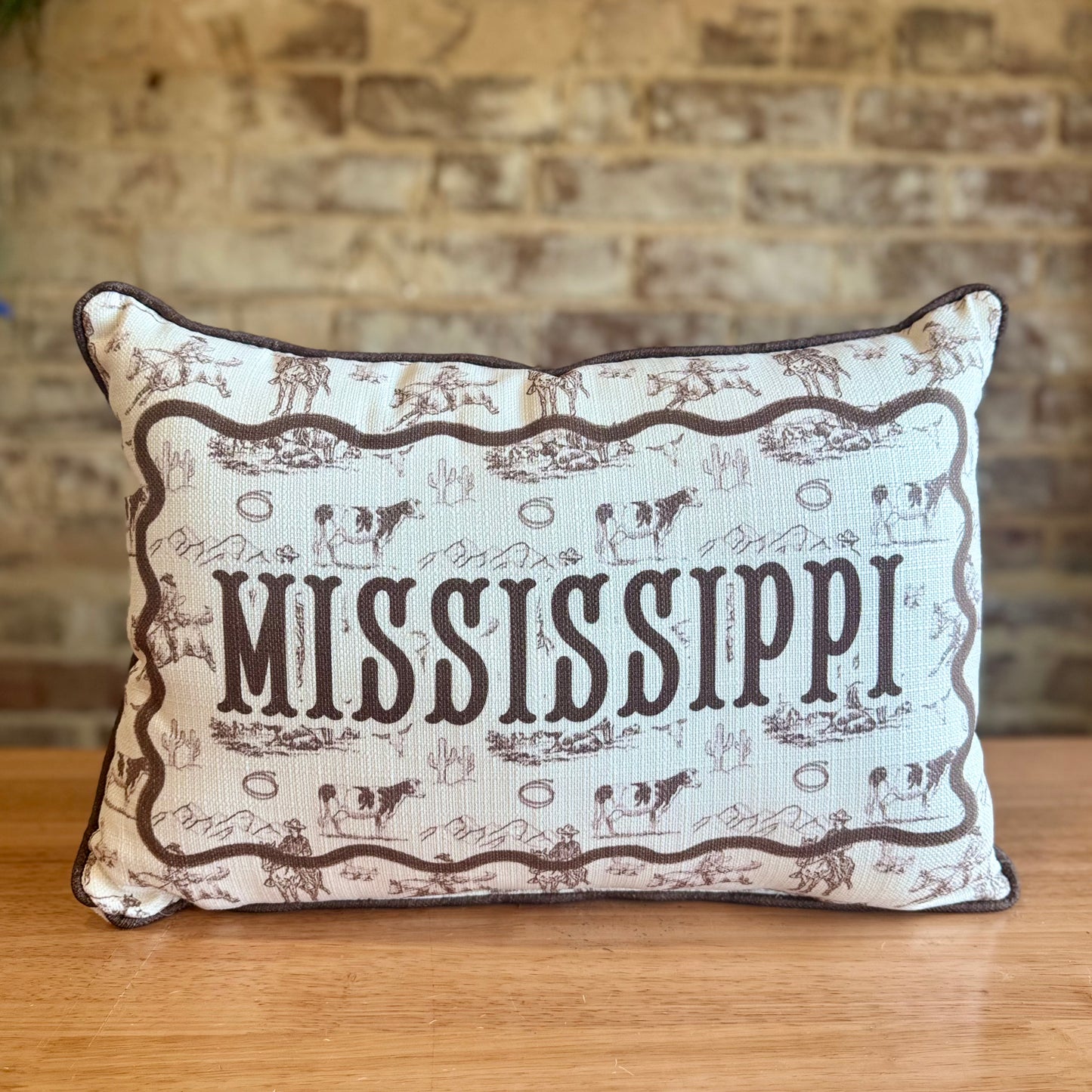 Cowboy Toile MS Pillow