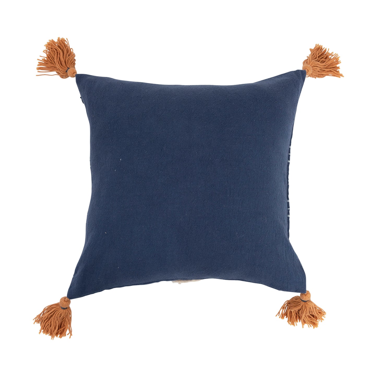 Embroidered & Tufted Pillow with Tassels