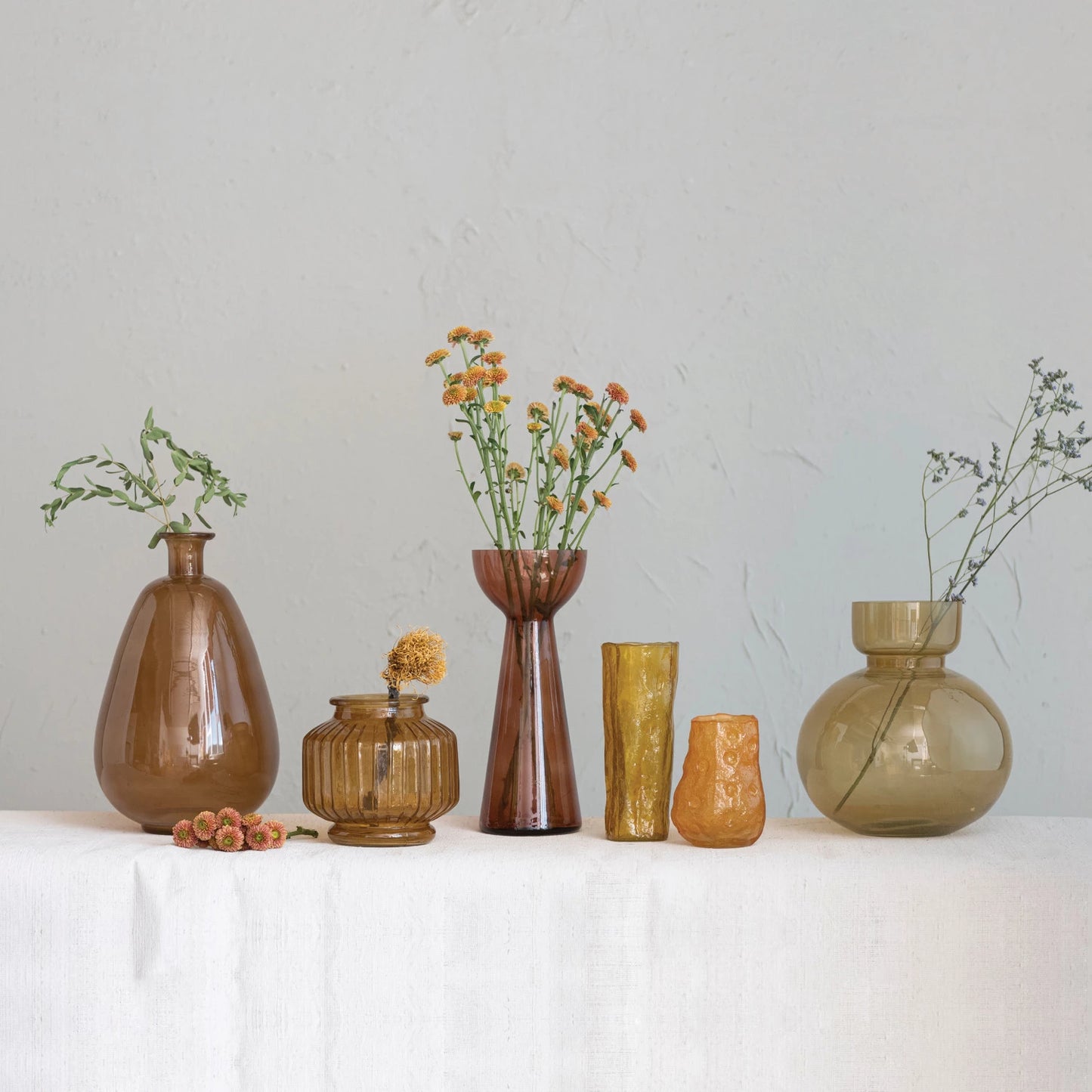 Glass Vase, Olive