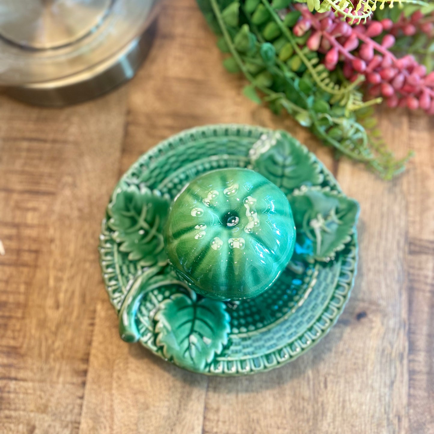 Green Glazed Toothpick Holder