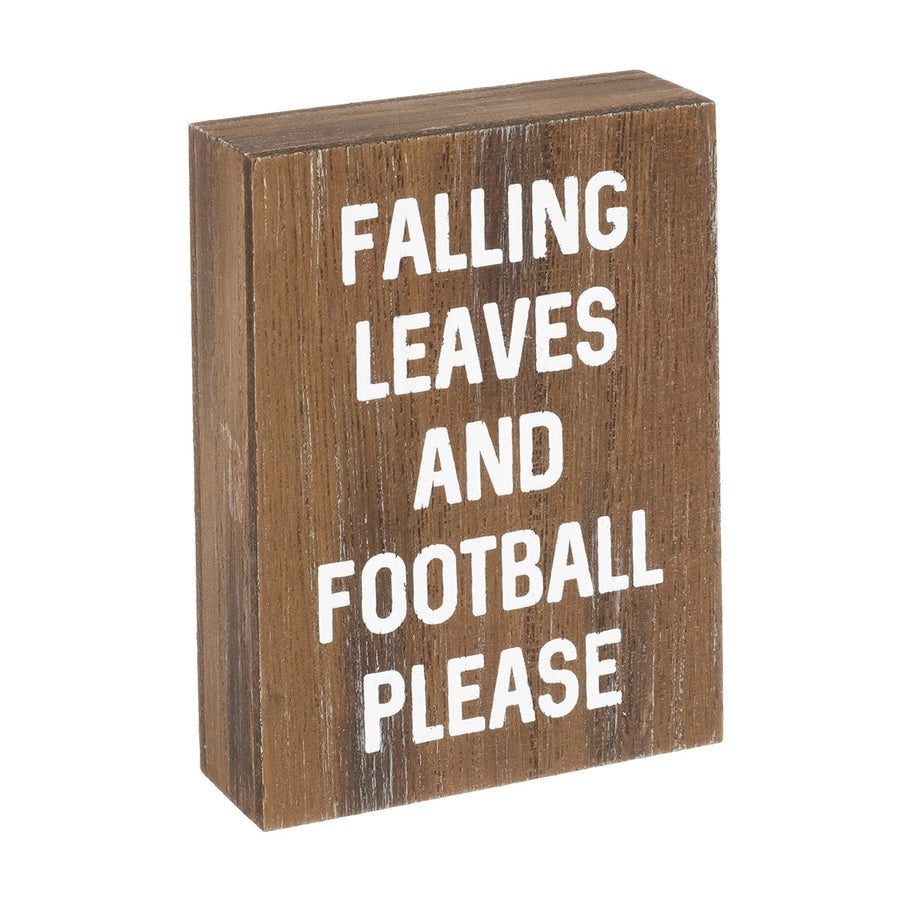 Football Please Block Sign
