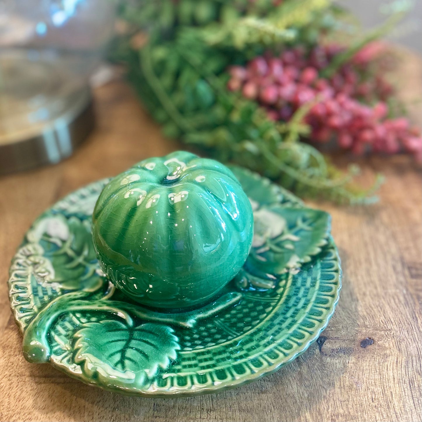 Green Glazed Toothpick Holder