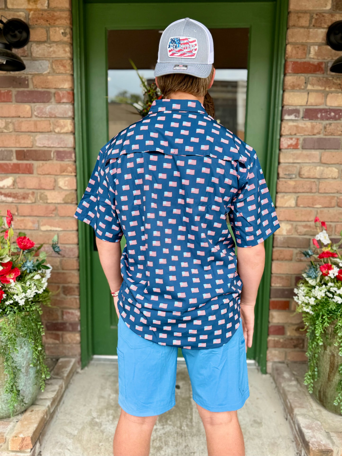 American Flag Button Down